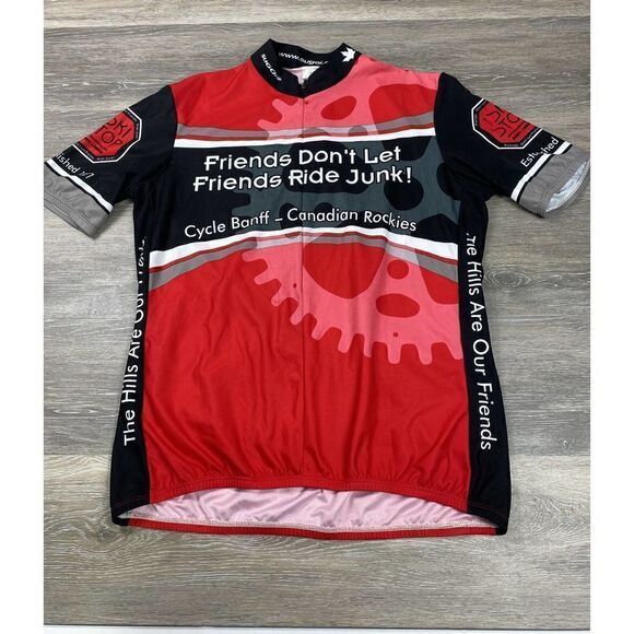 Sugoi Cycling 1/4 Zip Jersey Friends Dont Let Friends Ride Junk Size XL - Picture 1 of 9